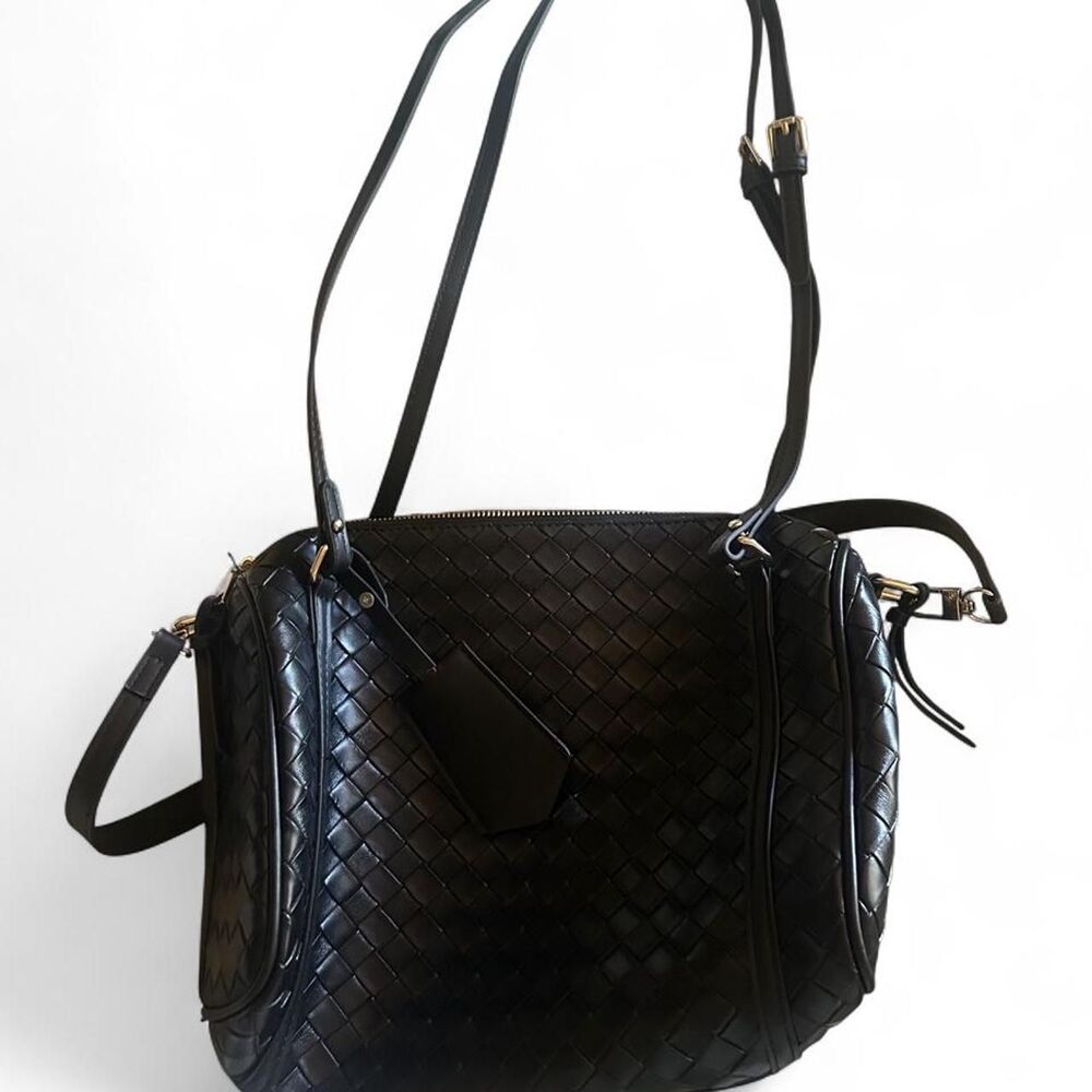 Women's Black Woven Purse